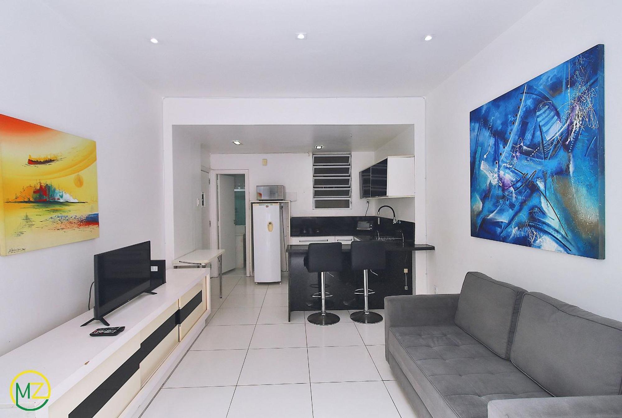 Studio Com Vista Lateral Para O Mar Em Copacabana Рио-де-Жанейро Экстерьер фото